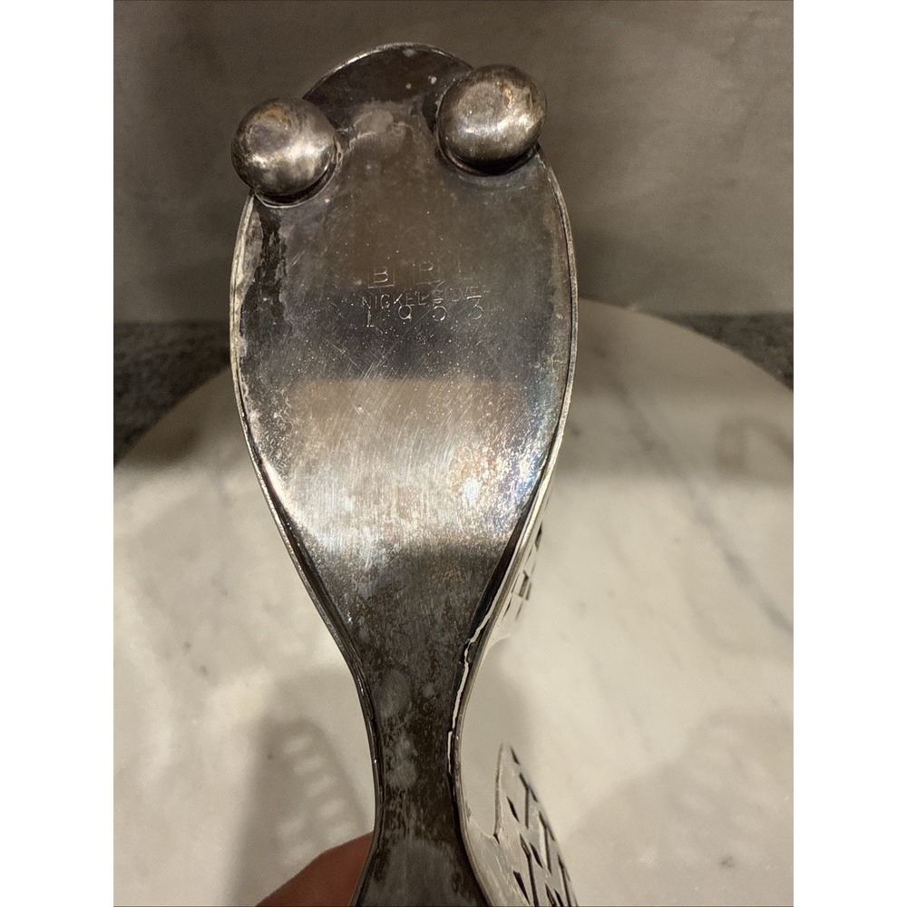 Vtg Apollo EPNS Bernard Rice's Sons Silver Plated Double Spoon Holder Basket USA - Picture 6 of 10